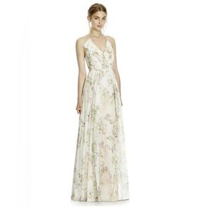 Jenny Yoo Floral Chiffon Maxi Dress